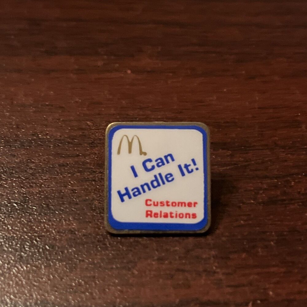 McDonald’s I Can Handle It Customer Relations Employee Lapel Hat Pin